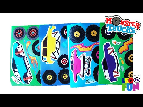 Stickers Monster Trucks 2🛻  | Decorando stickers Rompecabezas 😲