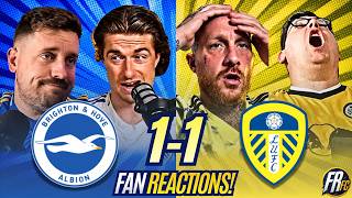 Leeds United Fans GUTTED 😞 Reactions to Brighton 1-1 Leeds United | Premier League Fan Reactions