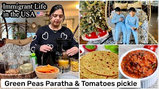 Indian/NRI Mom BUSY/Productive Whole Day Winter Routine! New Kitchen items & Home Essentials Haul!🌲🏡