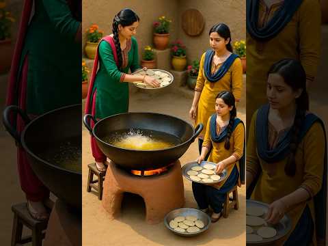Tiny girls making pani puri #miniaturefood #miniaturecooking #ai #aivideo