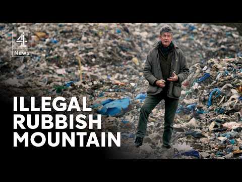 YouTube video thumbnail: Mountain of Illegal Waste Risks Polluting River in Oxfordshire