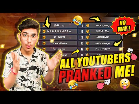 All Big Youtubers In My Lobby Prank On Angry Youtuber Gone Wrong 😱 - Garena Free Fire Max