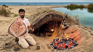 3 DAYS solo survival on island (NO FOOD, NO WATER, NO SHELTER) Catch and Cook. BUSHCRAFT Camping