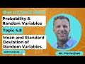 Calculating Mean and Standard Deviation of Random Variables