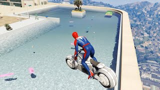 SPIDERMAN CRAZY JUMPS/FALLS RAGDOLLS GTA 5 (Euphoria Physics/Ragdolls)
