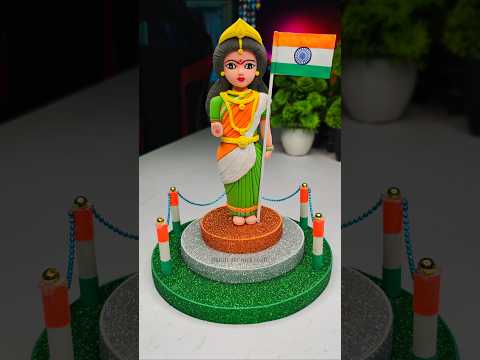 Bharat mata idol making with clay 🇮🇳Bharat mata making 🇮🇳 Republic day 26 January #shorts #short
