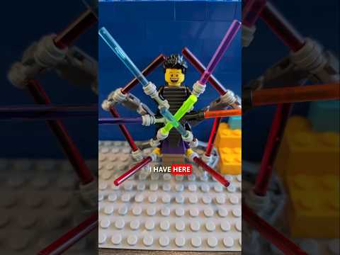 How many lightsabers can 1 minifig hold? #Lego #afol
