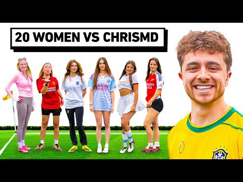 20 WOMEN VS 1 YOUTUBER: Football Edition