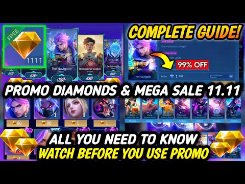 HOW TO USE PROMO DIAMOND?! BUY ANY SKIN 1 DIAMOND & DRAW RECALL | 11.11 MEGA SALE EVENT! - MLBB