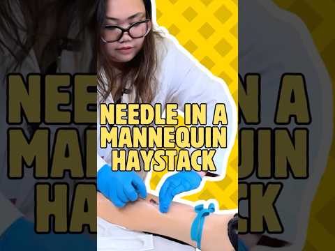 Ever wondered how IVs are placed? Our professor demonstrates on a practice arm! #nursing #education