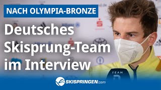 Nach Team-Bronze bei Olympia: Deutsche Skispringer im Interview