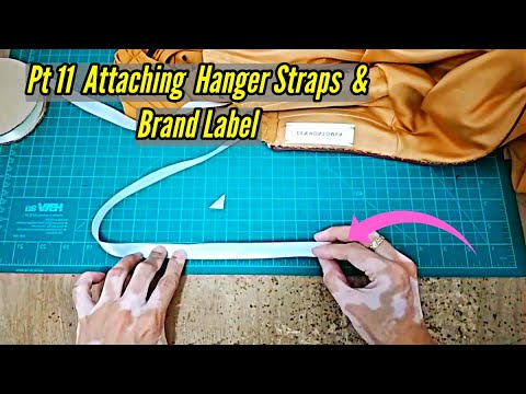 Pt 11 Hand Sewing Brand Label and Hanger Straps | How to Make a Dress Tutorial | How to Sew