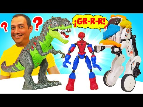 ¡Dinosaurio ATACA la ciudad! Video de juguetes para niños en ¡Caja Mágica!