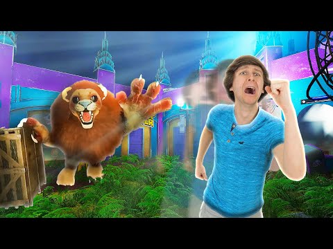 I escaped from DEADLY MASCOTS in an ABANDONED theme park!!