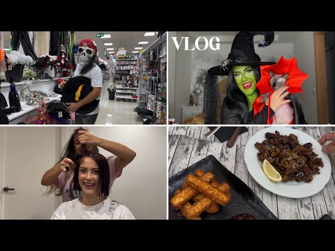 VLOG | fiesta de Halloween, nos hacemos un piercing, me corto mucho el pelo 🎃🔮💇🏻‍♀️