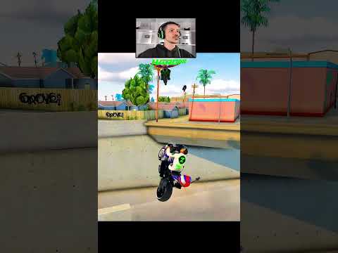 Ele acertou entre os dois telhadao e quase fez uma fuga insana no gta #shorts #viralvideo