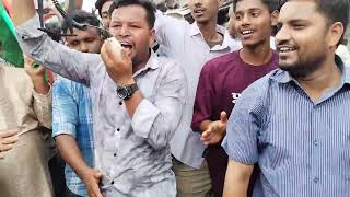 তাহিরপুরে বিএনপি ও ছাত্রজনতার বিজয় মিছিল 
