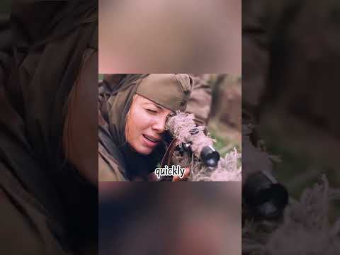 In order to kill the German sniper, the Soviet female soldier pretended to be dead to attract him