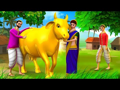सोने की गाय की मूर्ति - Golden Cow Statue Hindi Kahaniya Village Comedy Moral Stories | Maa Maa TV