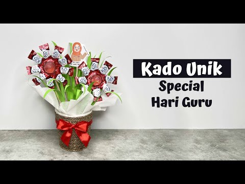 Ide Kreatif Kado Spesial HARI GURU | Buket permen HARI GURU