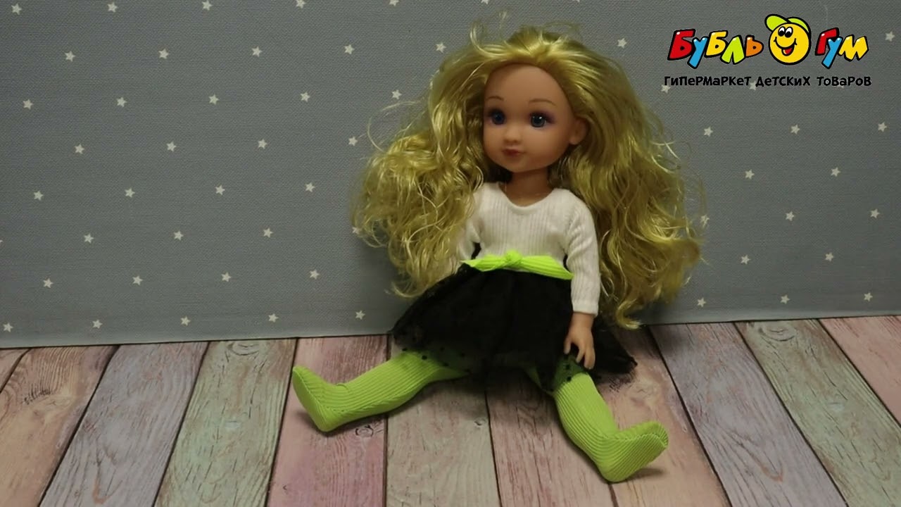 Кукла Lanson Toys Collection Dolls блондинка в платье и колготках и c аксессуарами 35,5см  - видео