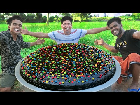 OREO CHOCOLATE CAKE | Biggest Oreo Cake Recipe | Oreo Biscuit Cake | Village Food