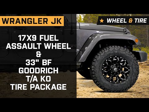 Jeep Wrangler JK 17x9 Fuel Assault Wheel & 33in BF Goodrich All-Terrain T/A KO Tire Package Review