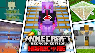 Hice las MEJORES GRANJAS en el HARDCORE de MINECRAFT BEDROCK!✌ (#21)