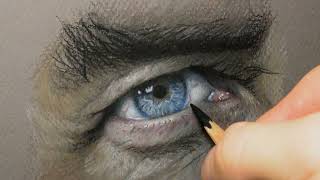 Realistic eye drawing with pastel pencils #pencildrawings #drawing #pastel