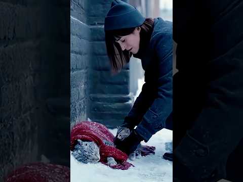 Mom died in the storm. Rescued kitten escaped home... just to return to her cold body😭#MothersLove