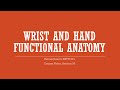 Wrist Anatomy and Function