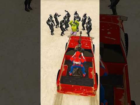 Spider-Man Take help Ironman To Save Hulk From Venom #shorts #youtubeshorts #gta5