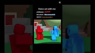 voice act 🖖 #robloxforsaken#c00lkidd
