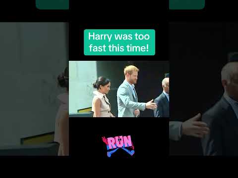 Meghan went in for the classic push… but Harry zoomed right past her like a man on a mission.