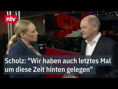 "Wir haben auch letztes Mal um diese Zeit hinten gelegen" - Scholz im ntv-Interview | ntv