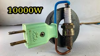 New create 10000w free electricity energy with spark plug 100%#technology