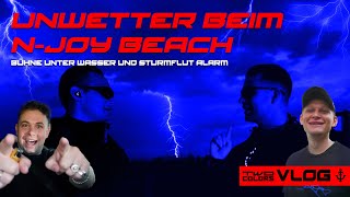 🚨 Unwetter beim N-JOY Beach 😰🌩️ Bühne unter Wasser und Sturmflut Alarm!🚨 - twocolors VLOG
