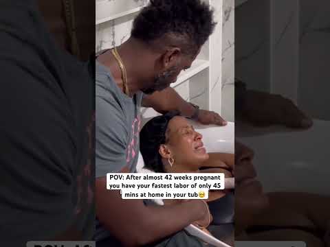 My 1st WATER BIRTH🥺 #homebirth #pregnancy #waterbirth #blacklove #couplegoals #marriedlife #family