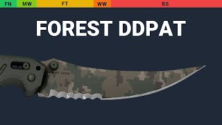 Flip Knife Forest DDPAT Wear Preview