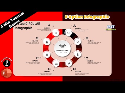 56.PowerPoint Graphic Design-8 Option Circular Glossy Infographic | Free Template download