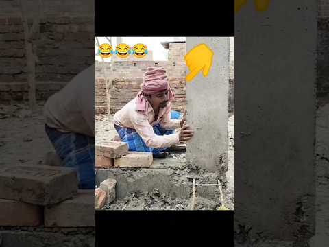 House construction pillar bricks adjustment technique.#trendingshorts