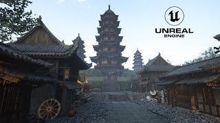 Asian Pagoda Village - Unreal Engine 5 Environment