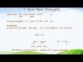 Acid-Base Strength and Properties