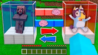 Bluey y Aldeano INTERCAMBIAN sus CEREBROS en Minecraft
