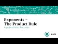 Product Rule for Exponents