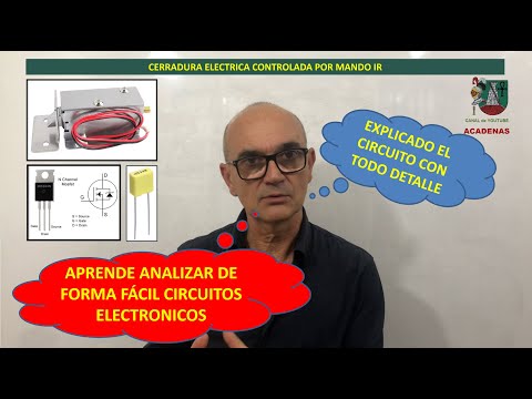 Explicado circuito analógico control cerradura eléctrica por IR. (Clase 52.10)