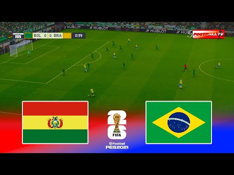 🔴Bolivia vs Brazil - FIFA World Cup 2026 Qualifiers | Pes 21 Game Simulation