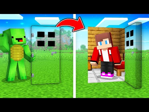 JJ Use FAKE Doors to FOOL Mikey in Minecraft (Maizen)