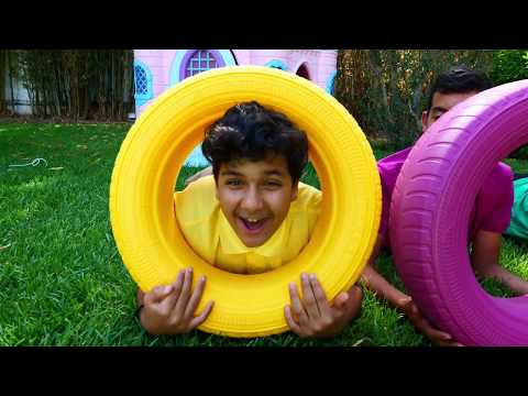 عجلات ملونة , adel et sami play with color wheels