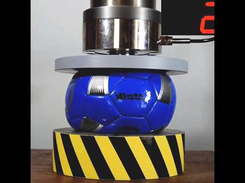 Hydraulic Press VS Football 😍 #shorts #shortvideo #viral #funny #trending